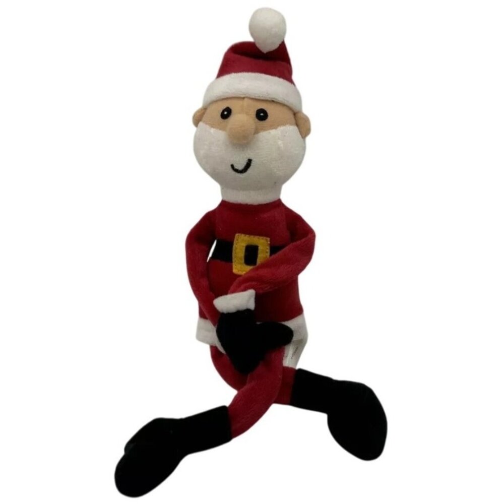 Hallmark Santa Plush Toy Multicolored Polyester Fiber Sitting Stuffed Holiday De